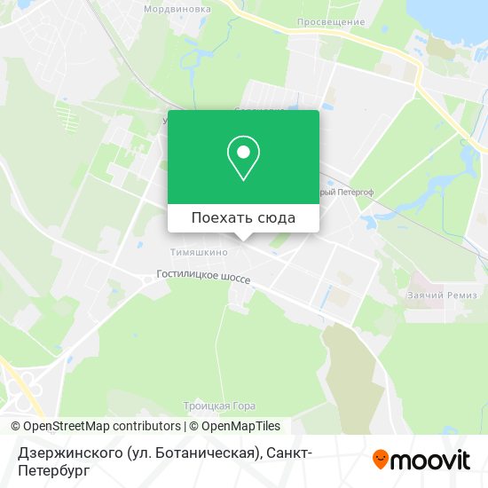 Карта Дзержинского (ул. Ботаническая)