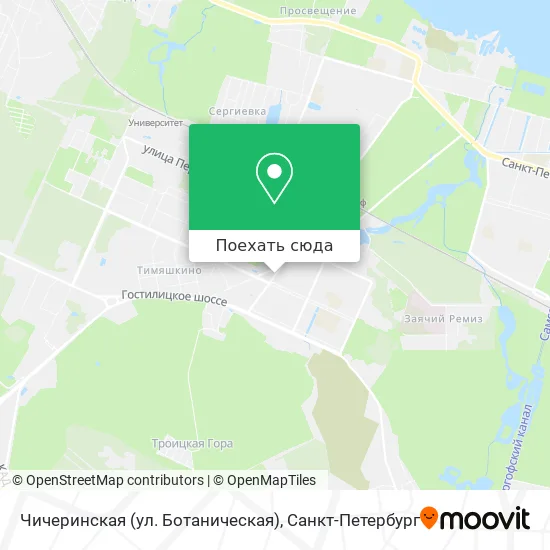 Карта Чичеринская (ул. Ботаническая)