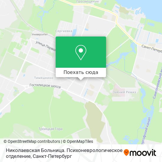 Карта Николаевская Больница. Психоневрологическое отделение