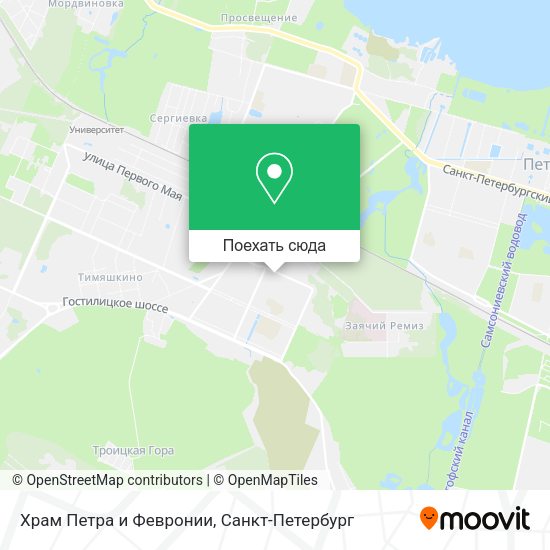 Карта Храм Петра и Февронии