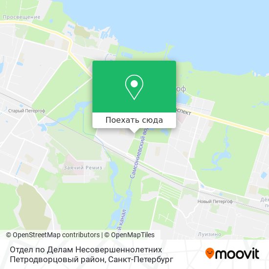 Карта Отдел по Делам Несовершеннолетних Петродворцовый район