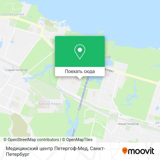 Карта Медицинский центр Петергоф-Мед