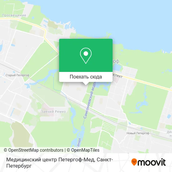 Карта Медицинский центр Петергоф-Мед