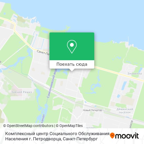 Карта Комплексный центр Социального Обслуживания Населения г. Петродворца