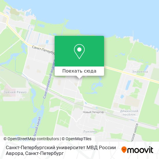 Карта Санкт-Петербургский университет МВД России Аврора