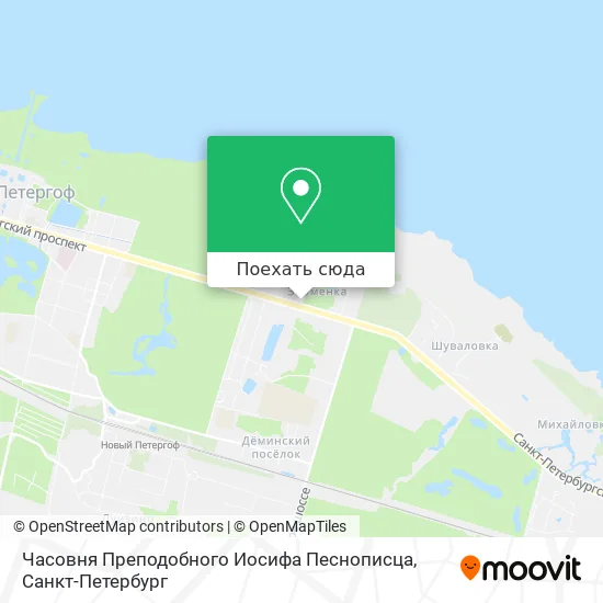 Карта Часовня Преподобного Иосифа Песнописца