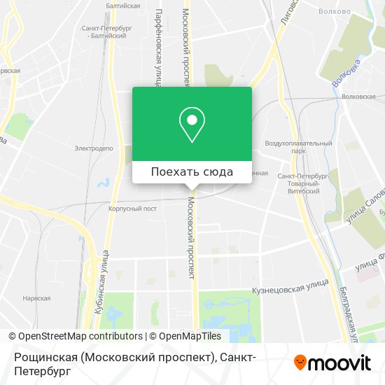 Карта Рощинская (Московский проспект)