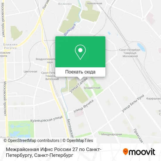 Карта Межрайонная Ифнс России 27 по Санкт-Петербургу