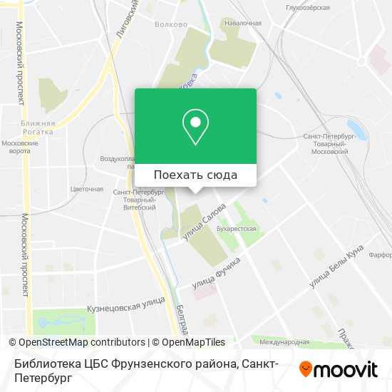Карта Библиотека ЦБС Фрунзенского района