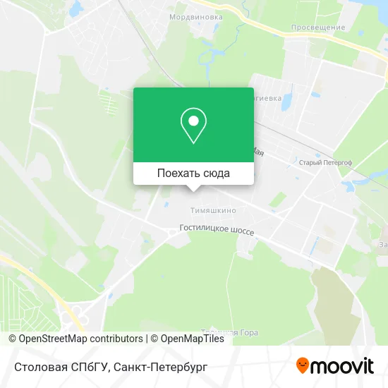 Карта Столовая СПбГУ