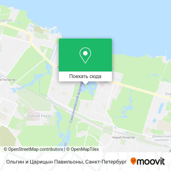 Карта Ольгин и Царицын Павильоны