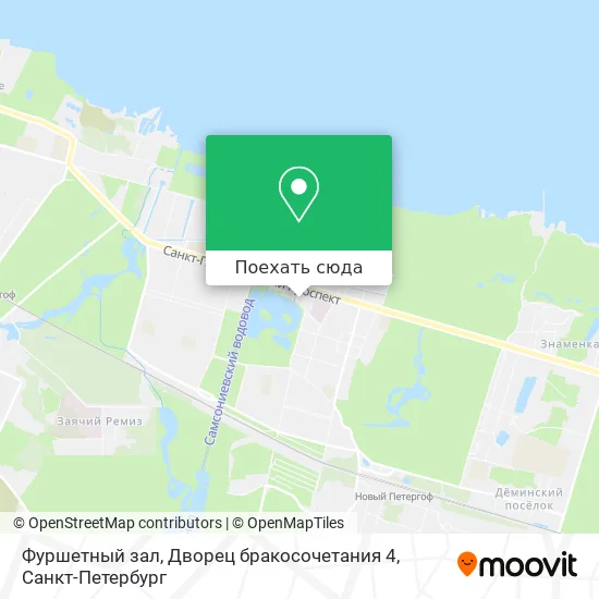 Карта Фуршетный зал, Дворец бракосочетания 4