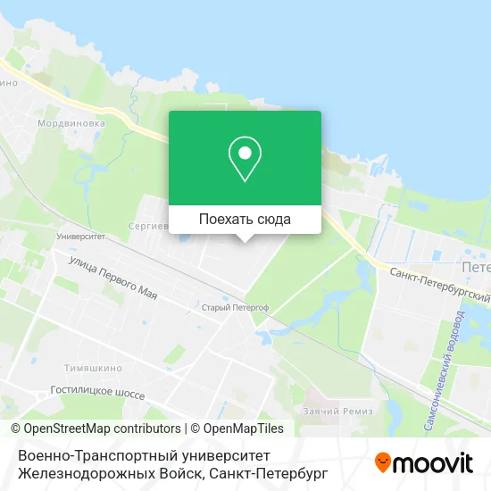 Карта Военно-Транспортный университет Железнодорожных Войск