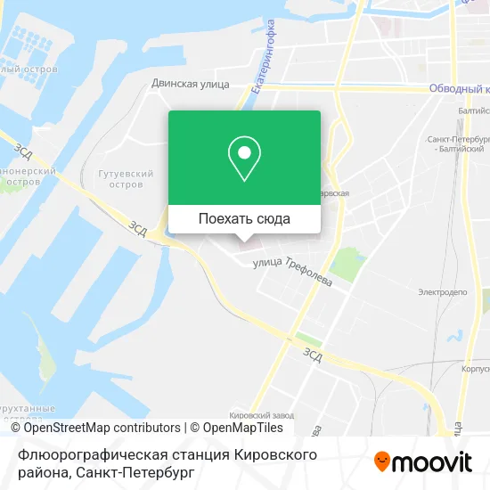 Карта Флюорографическая станция Кировского района