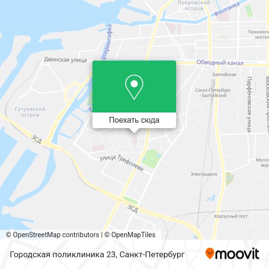 Карта Городская поликлиника 23