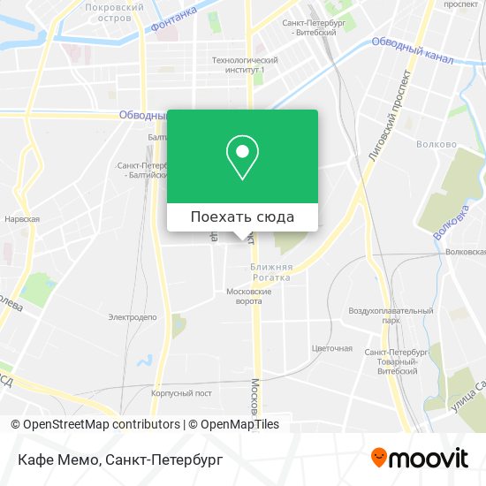 Карта Кафе Мемо