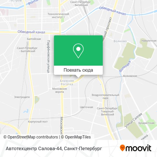 Карта Автотехцентр Салова-44