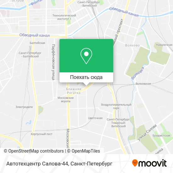 Карта Автотехцентр Салова-44