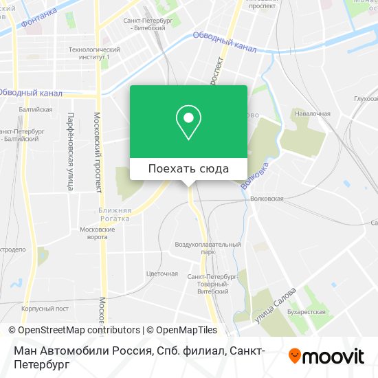 Карта Ман Автомобили Россия, Спб. филиал