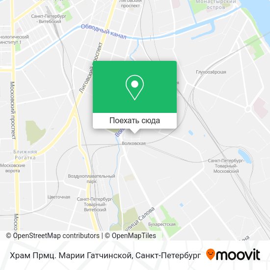 Карта Храм Прмц. Марии Гатчинской