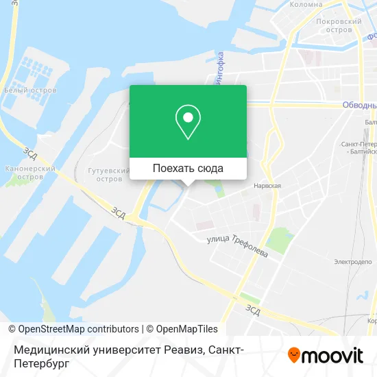 Карта Медицинский университет Реавиз