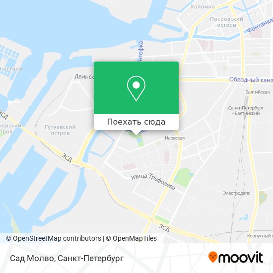 Карта Сад Молво