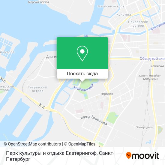 Карта Парк культуры и отдыха Екатерингоф