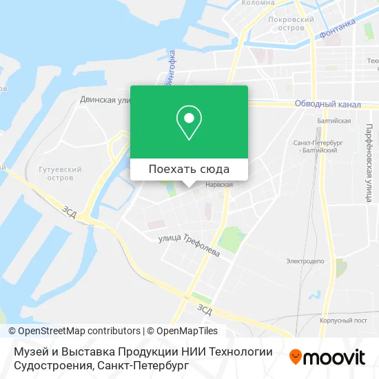 Карта Музей и Выставка Продукции НИИ Технологии Судостроения