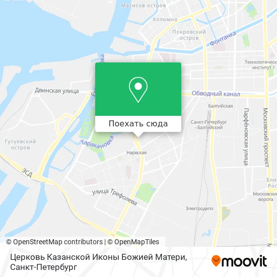 Карта Церковь Казанской Иконы Божией Матери