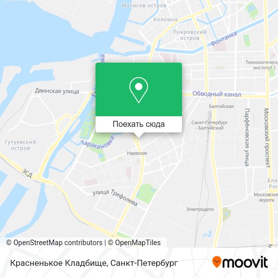 Карта Красненькое Кладбище