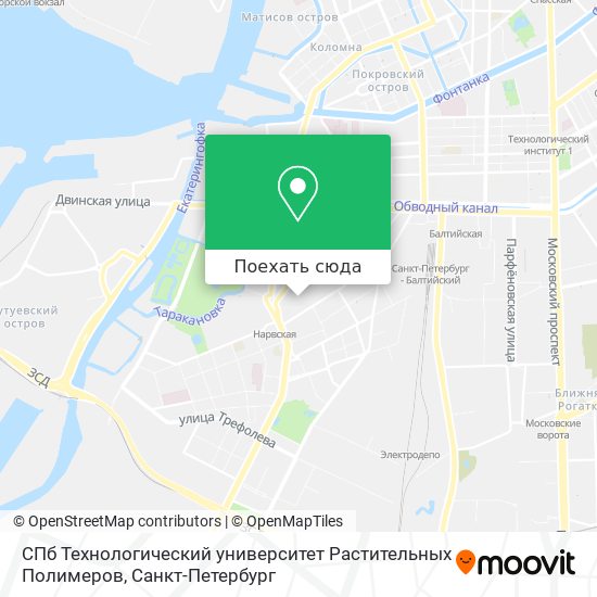 Карта СПб Технологический университет Растительных Полимеров