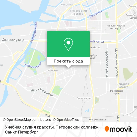 Карта Учебная студия красоты, Петровский колледж