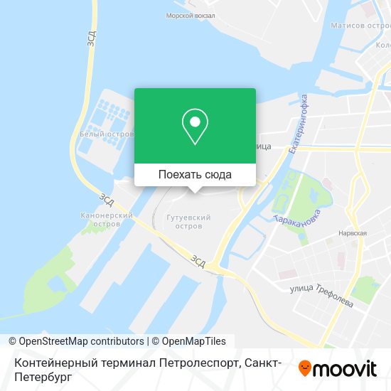 Карта Контейнерный терминал Петролеспорт