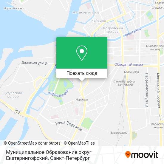 Карта Муниципальное Образование округ Екатерингофский