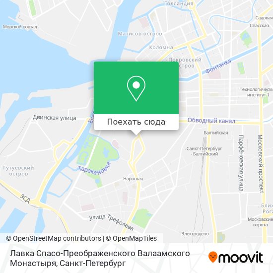 Карта Лавка Спасо-Преображенского Валаамского Монастыря