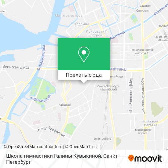 Карта Школа гимнастики Галины Кувыкиной