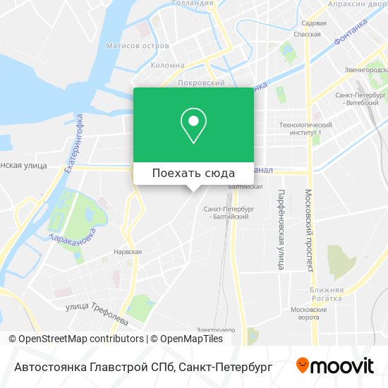 Карта Автостоянка Главстрой СПб
