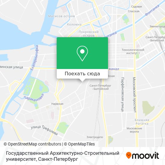 Карта Государственный Архитектурно-Строительный университет