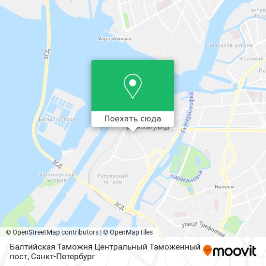 Карта Балтийская Таможня Центральный Таможенный пост