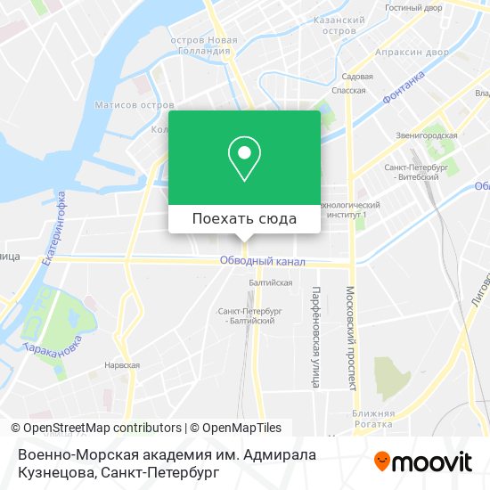 Карта Военно-Морская академия им. Адмирала Кузнецова