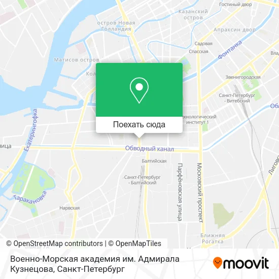 Карта Военно-Морская академия им. Адмирала Кузнецова