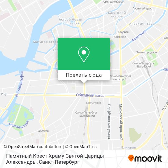 Карта Памятный Крест Храму Святой Царицы Александры