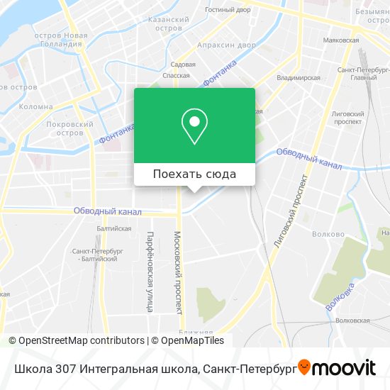 Карта Школа 307 Интегральная школа