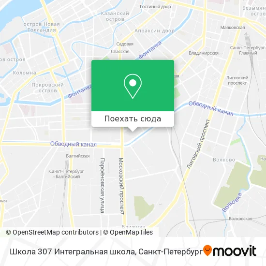 Карта Школа 307 Интегральная школа