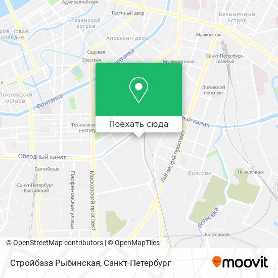 Карта Стройбаза Рыбинская