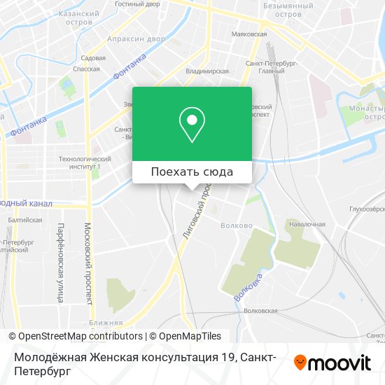 Карта Молодёжная Женская консультация 19