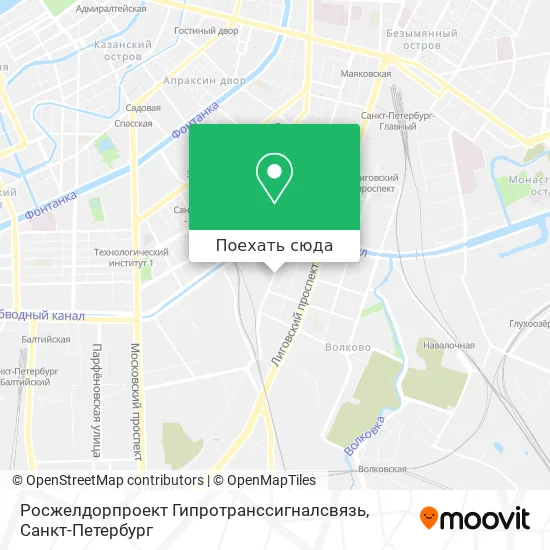 Карта Росжелдорпроект Гипротранссигналсвязь