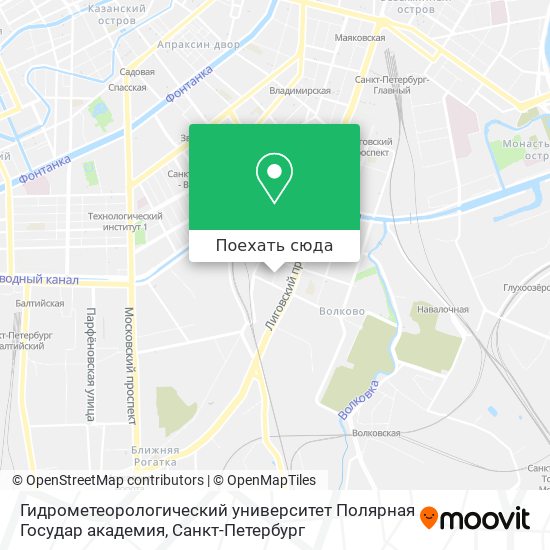 Карта Гидрометеорологический университет Полярная Государ академия