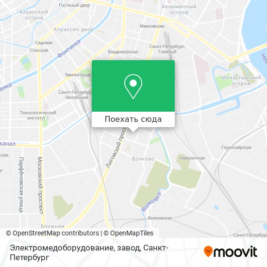 Карта Электромедоборудование, завод