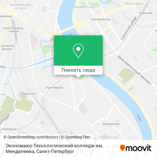 Карта Экономико-Технологический колледж им. Менделеева